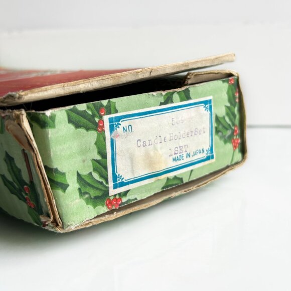 Vintage Christmas NOEL Candle Holders Made in Japan - Picture 9 of 9
